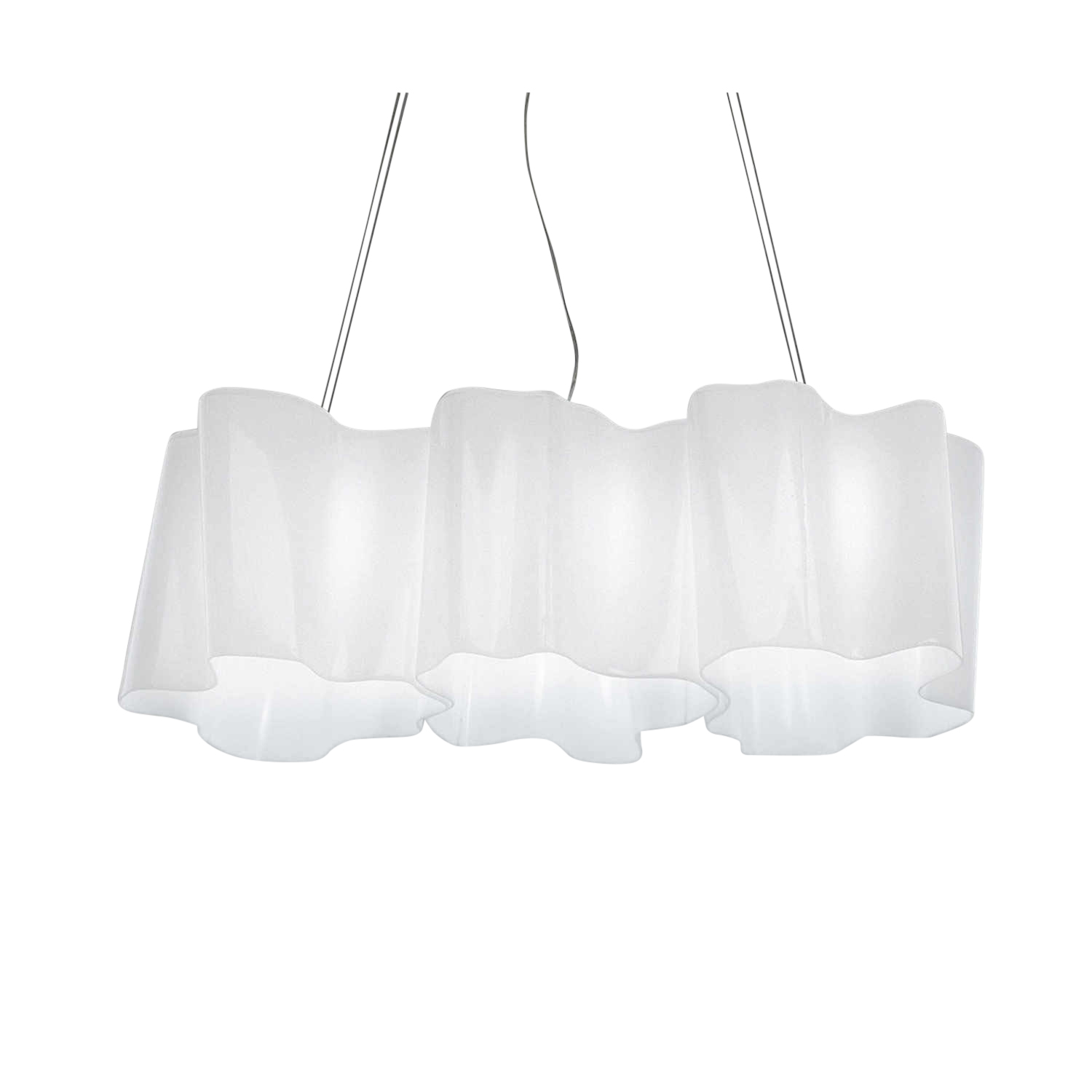 Logico Suspension 3 in linea Pendelleuchte, Diffusor milchig weiss Logico Suspension 3 in linea Pendelleuchte, Diffusor milchig weiss von Artemide