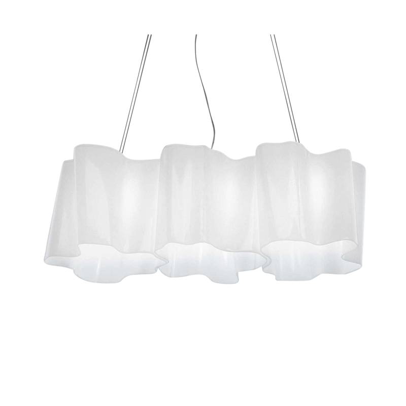 Logico Suspension 3 in linea Pendelleuchte, Diffusor milchig weiss von Artemide