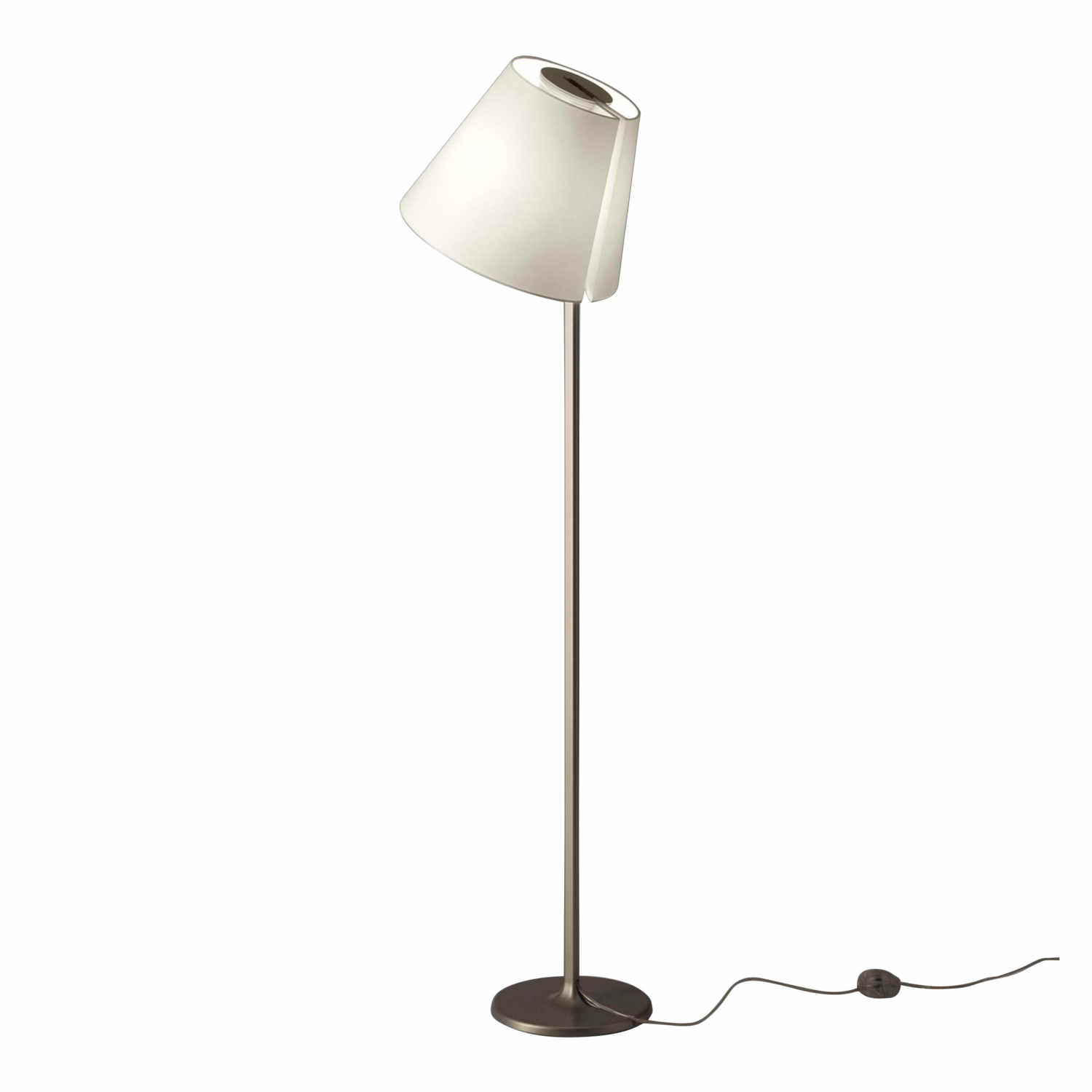 Melampo Terra Stehleuchte, Ausführung struktur bronze metallic, schirm écru Melampo Terra Stehleuchte, Ausführung struktur bronze metallic, schirm écru von Artemide
