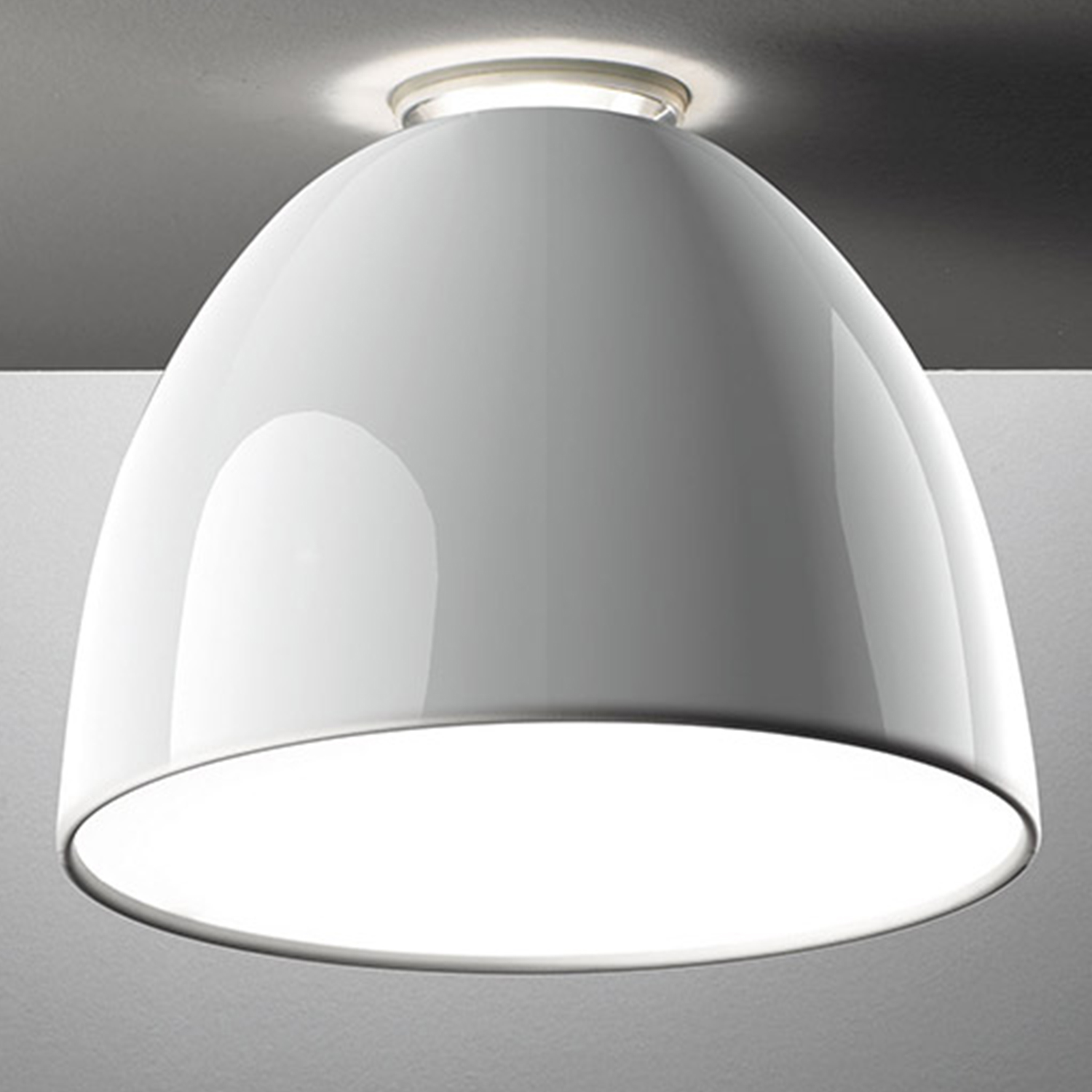 Nur Mini LED Gloss Ceiling Deckenleuchte, Farbe weiss glänzend von Artemide