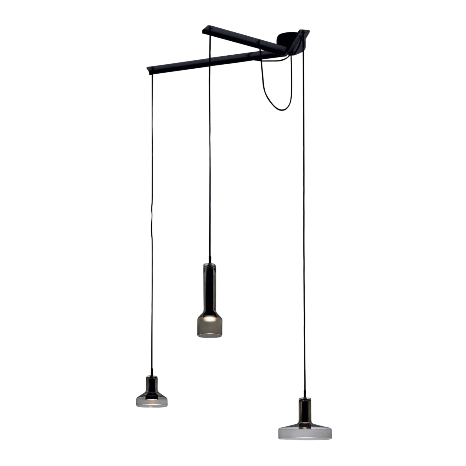 Stablight Pendelleuchte, Ausführung diffusor marineblau/struktur schwarz Stablight Pendelleuchte, Ausführung diffusor marineblau/struktur schwarz von Artemide