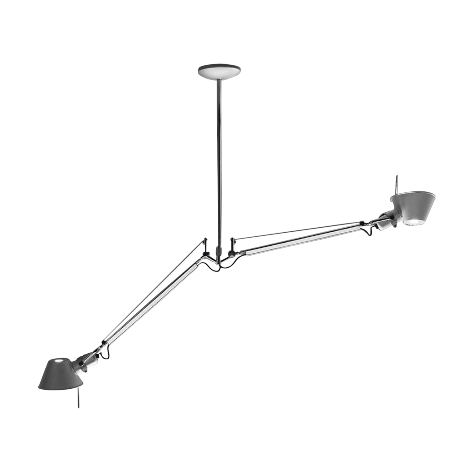 Tolomeo 2 Bracci Suspension Aluminium Pendelleuchte von Artemide