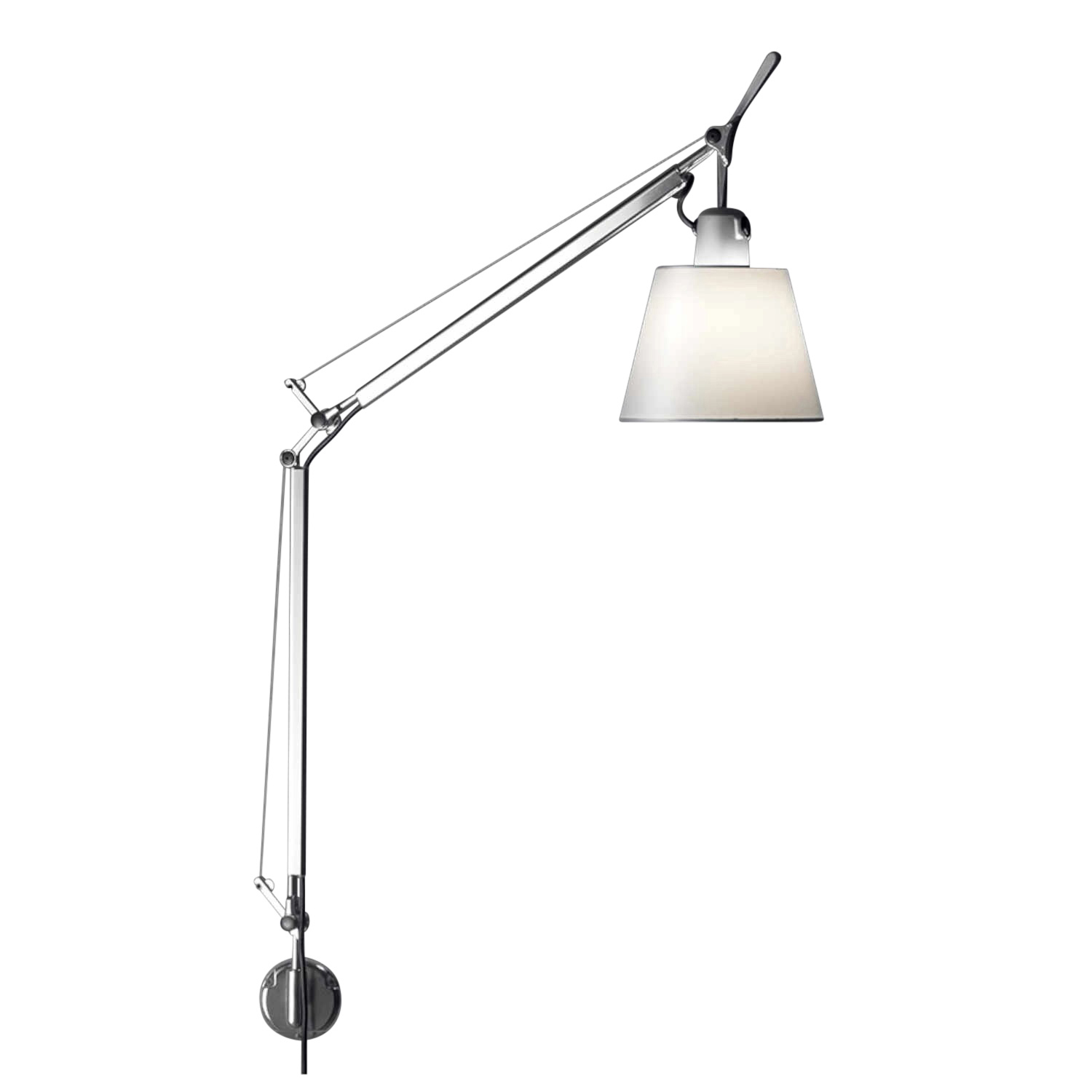 Tolomeo Basculante Wall Wandleuchte, Schirm satin grau von Artemide