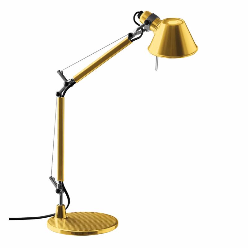 Tolomeo Micro Tischleuchte, Farbe gold von Artemide