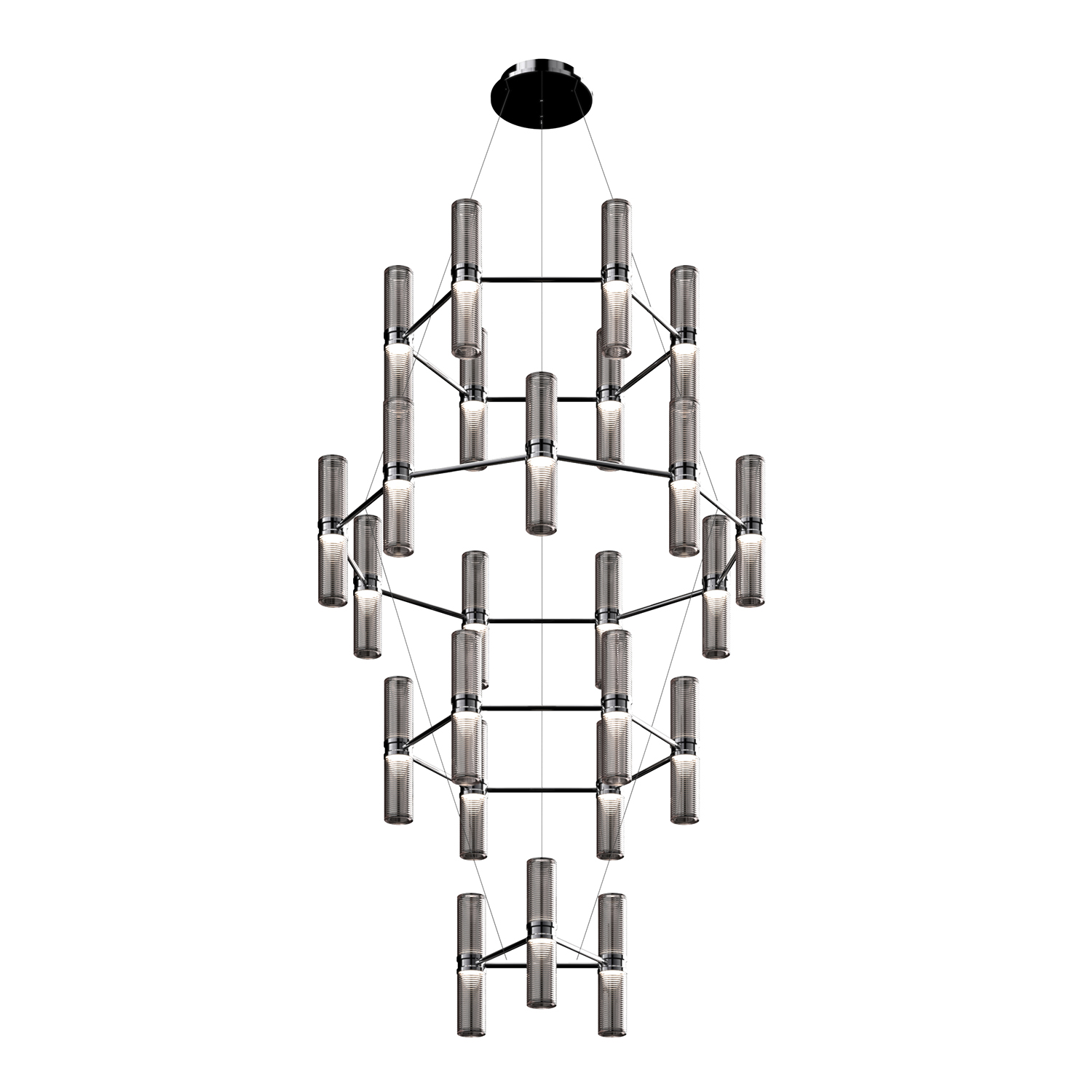 Zephyr Chandelier LED Hängeleuchte, Farbe bronze von Artemide