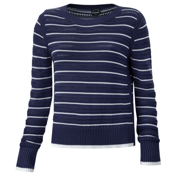 Ajourpullover mit feinem Streifenmuster für Damen Ajourpullover mit feinem Streifenmuster für Damen von Artime