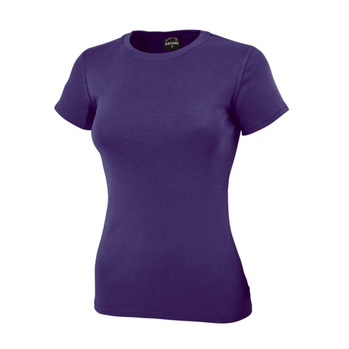 Angenehmes Rundhals Damen T-Shirt, violett, XXL von Artime