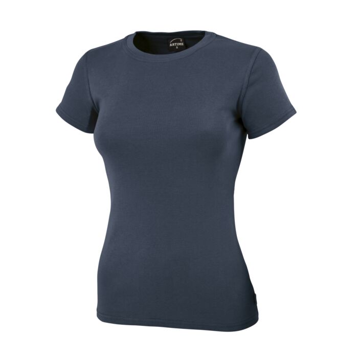 Angenehmes Rundhals Damen T-Shirt, marine von Artime