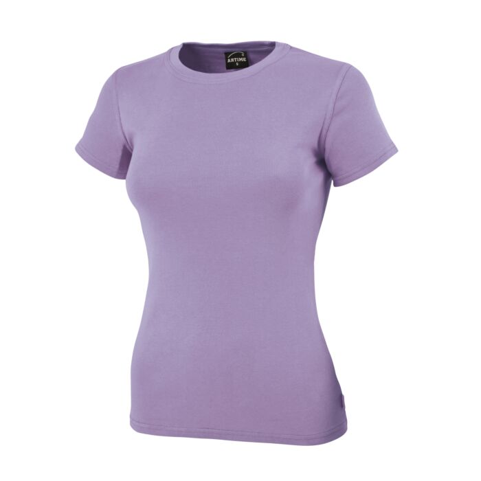 Angenehmes Rundhals Damen T-Shirt, lila von Artime