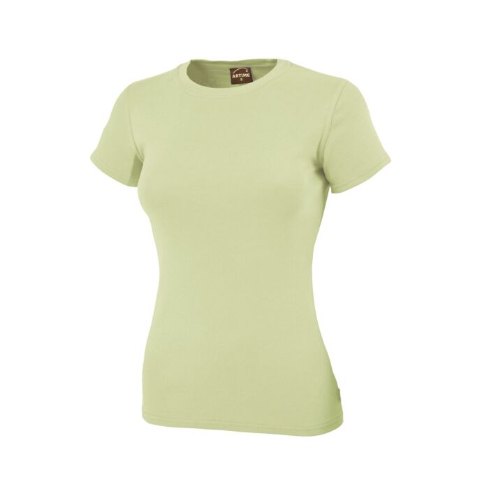 Angenehmes Rundhals Damen T-Shirt, kiwi, XL von Artime