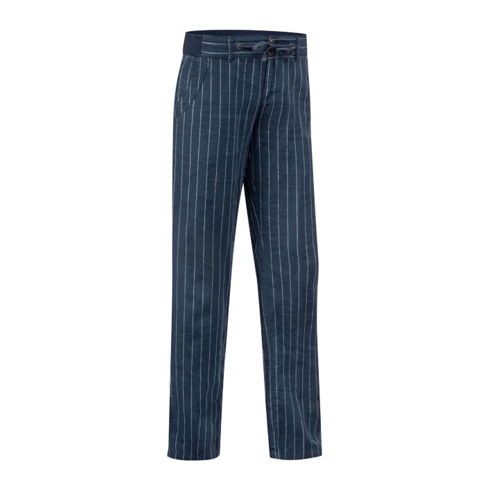 Gestreifte Leinen-Hose, navy, 40 von Artime