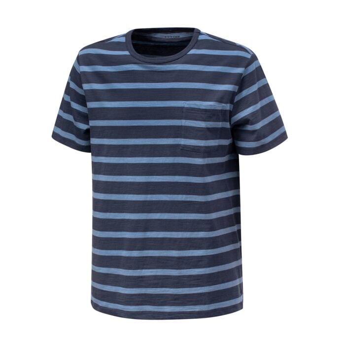 Gestreiftes Herren-T-Shirt aus Baumwolle, navy, XL von Artime