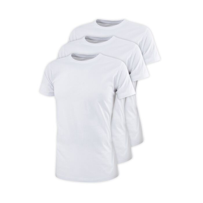 Herren Rundhalsshirt 3er Pack, weiss, Xxxl von Artime