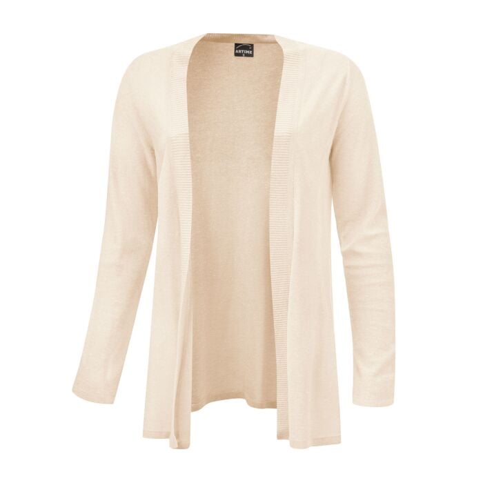 Leichter Cardigan ohne Verschluss, beige, XL von Artime