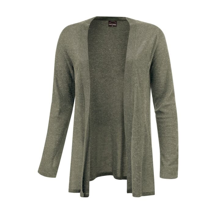 Leichter Cardigan ohne Verschluss, olive, XXL von Artime