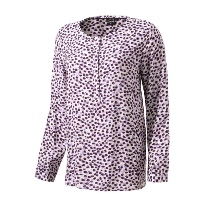 Bedruckte Artime Bluse mit Tupfen, violett, XXL von Artime