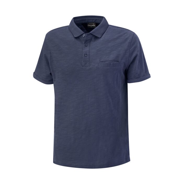 Bequemes Poloshirt mit Brusttasche für Herren, navy, XXL von Artime