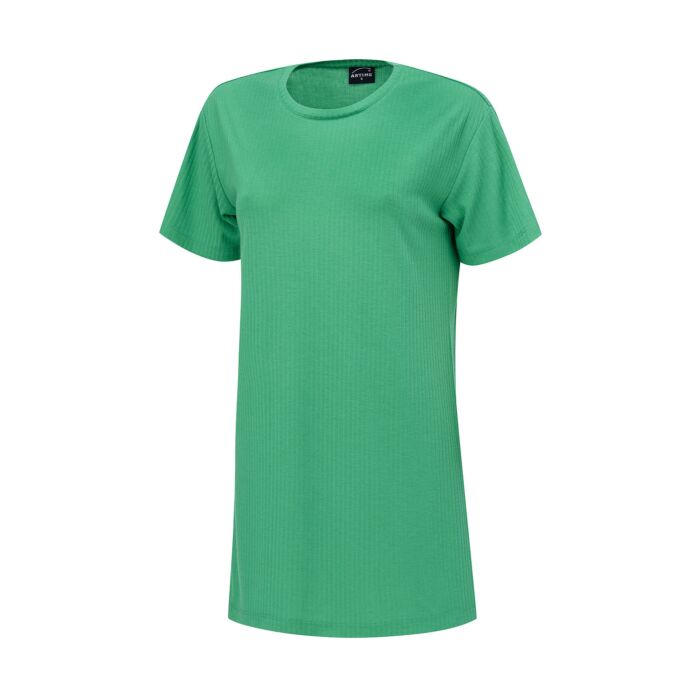 Bequemes T-Shirt mit Rundhalsausschnitt und Rippmuster Bequemes T-Shirt mit Rundhalsausschnitt und Rippmuster von Artime