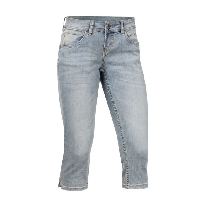 Capri Jeans perfekte Passform, blue bleached, 34 von Artime