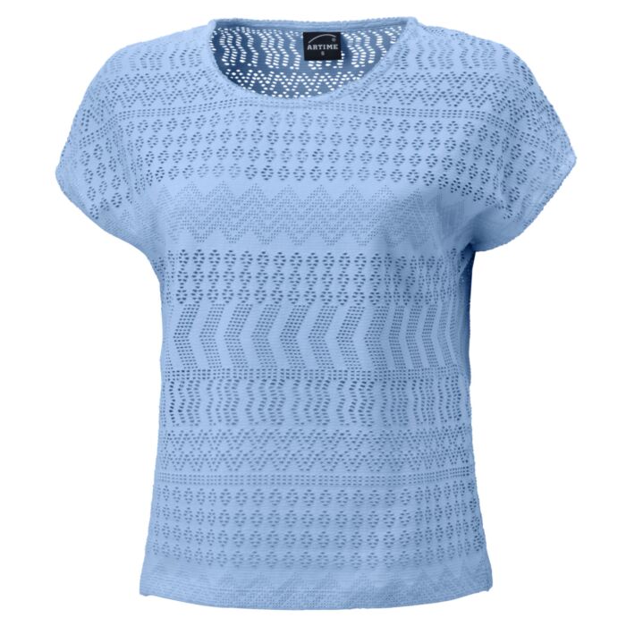 Damen Ajour T-Shirt mit Baumwollanteil Damen Ajour T-Shirt mit Baumwollanteil von Artime