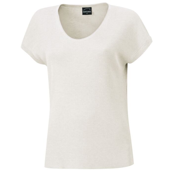 Damen Feinstrick T-Shirt mit Lurexgarn von Artime