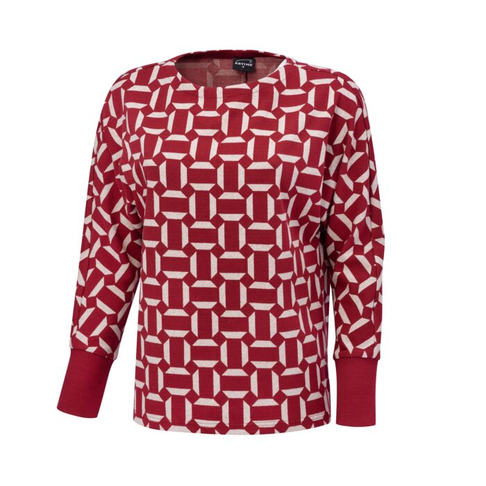 Damen Jaquard Pullover mit geometrischem Muster von Artime