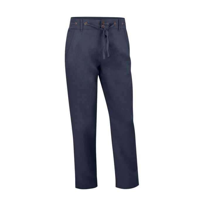 Damen Leinen-Hose mit Taschen marine, 36 von Artime