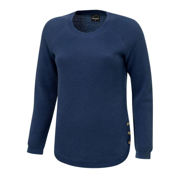 Damen Strickpullover mit Struktur, marine von Artime