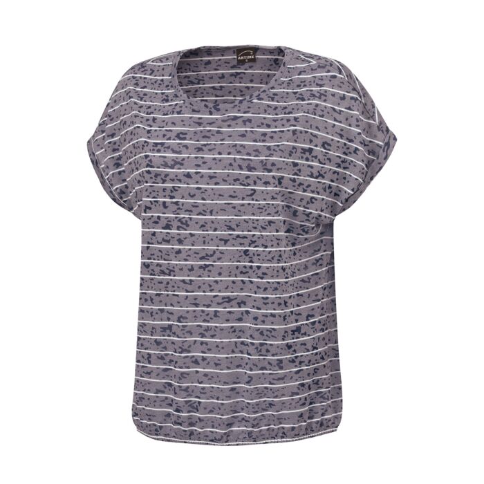 Damen-T-Shirt in Burnout-Optik und mit Streifen marine Damen-T-Shirt in Burnout-Optik und mit Streifen marine von Artime