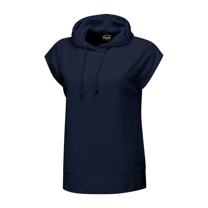 Frottee Oberteil Damen mit Kapuze, navy, S von Artime