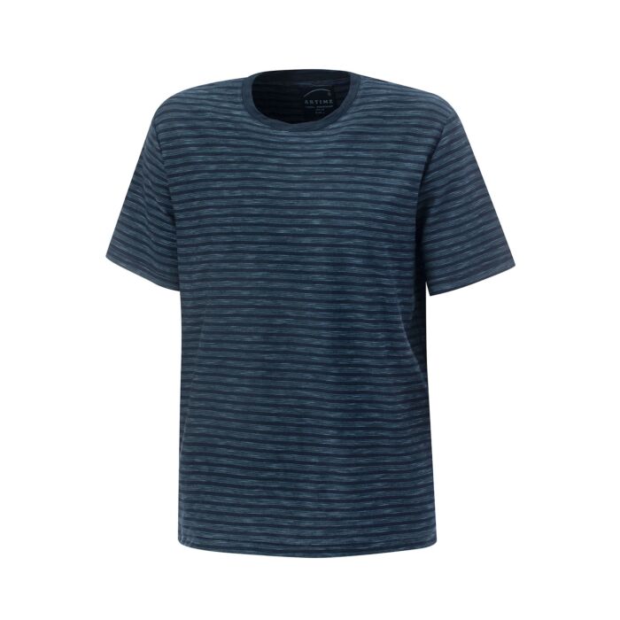 Gestreiftes Herren-T-Shirt in Navy aus Baumwolle, XL von Artime