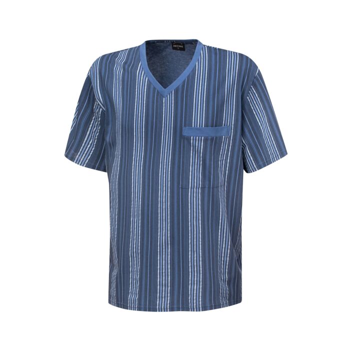 Herren Kurzarmpyjama blau, XL von Artime