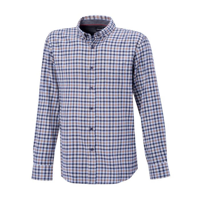 Kariertes Casual Herren-Flanellhemd von Artime marine-blau Kariertes Casual Herren-Flanellhemd von Artime marine-blau von Artime