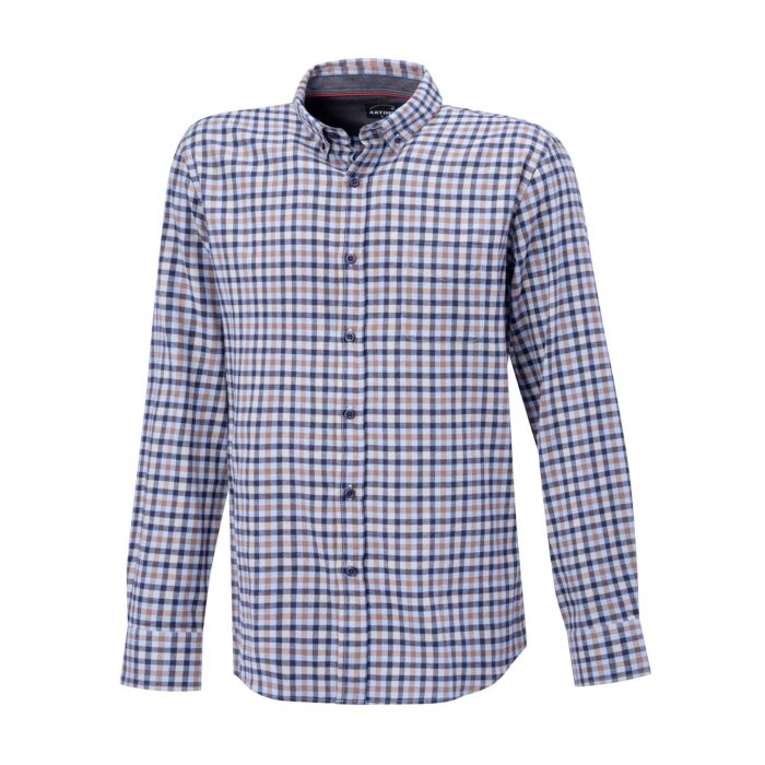 Kariertes Casual Herren-Flanellhemd von Artime marine-blau von Artime