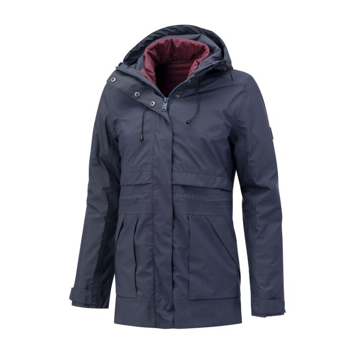 Leicht taillierte Damen Jacke 3 in 1, navy-bordeaux von Artime