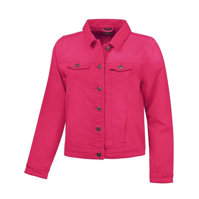 Leichte Damen-Sweat-Jeansjacke, pink, XXL von Artime