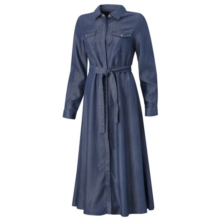 Midi Kleid in Jeansoptik aus Lyocell, dark blue denim von Artime