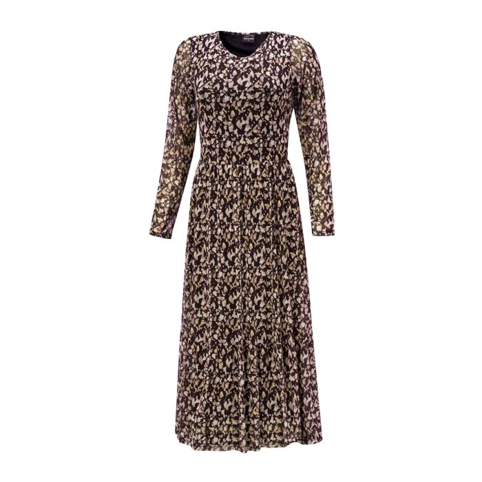 Midi Kleid langarm mit floralem Print von Artime