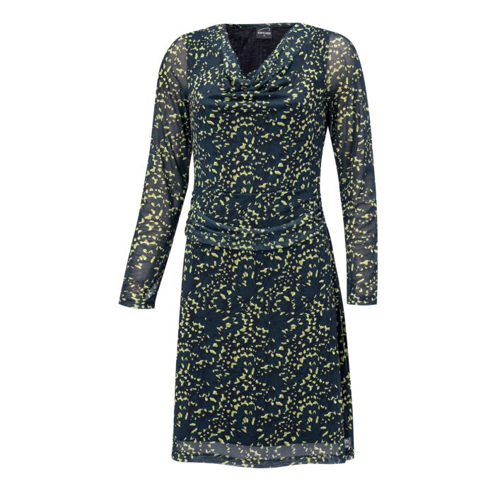 Midi Kleid mit Wasserfallausschnitt und Allover-Print Midi Kleid mit Wasserfallausschnitt und Allover-Print von Artime
