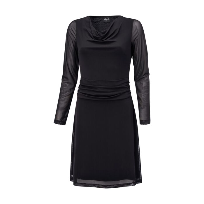 Midi Kleid mit Wasserfallausschnitt und Allover-Print Midi Kleid mit Wasserfallausschnitt und Allover-Print von Artime