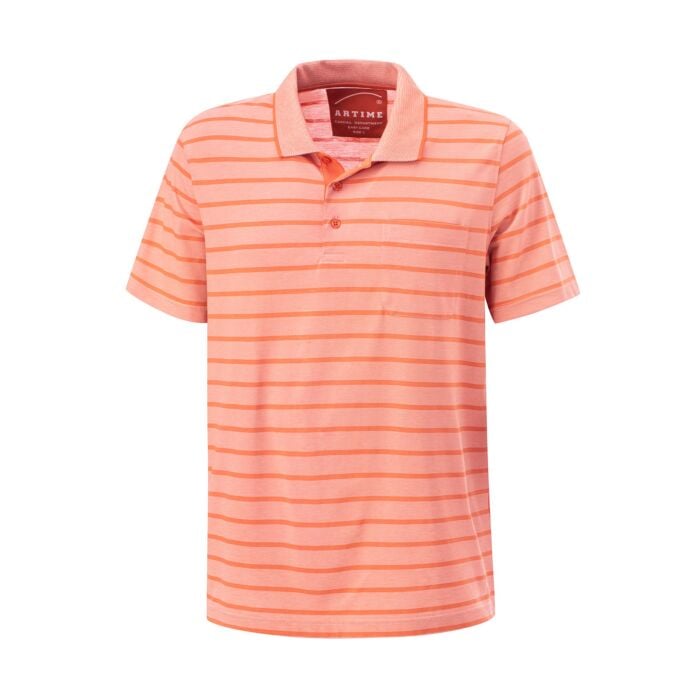 Pflegeleichtes Kurzarm Polo-Shirt, mandarine, XXL von Artime