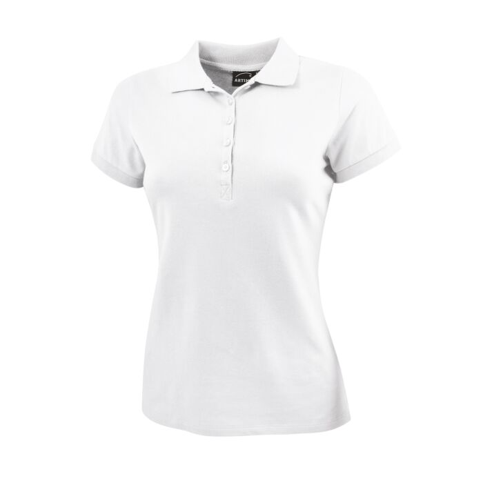 Polo-Piqué-Shirt, weiss, M von Artime