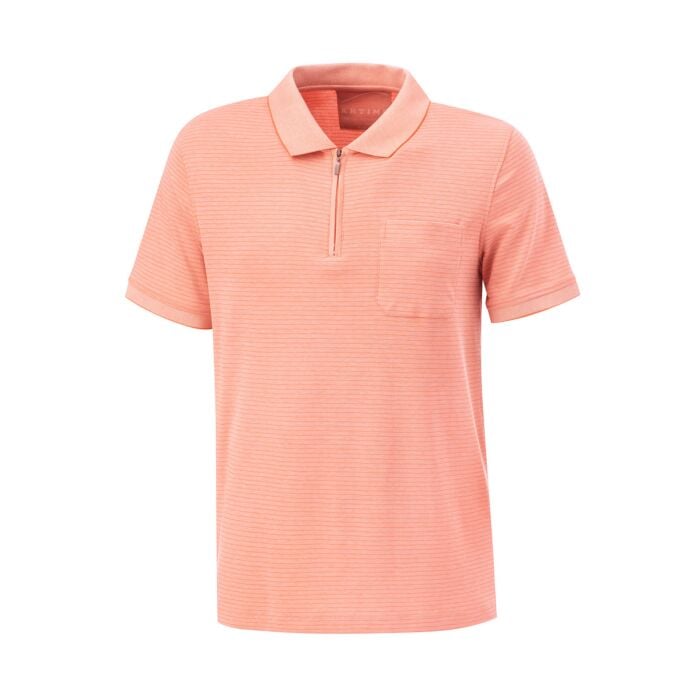 Poloshirt Herren mit Reissverschluss, mandarine, XL von Artime