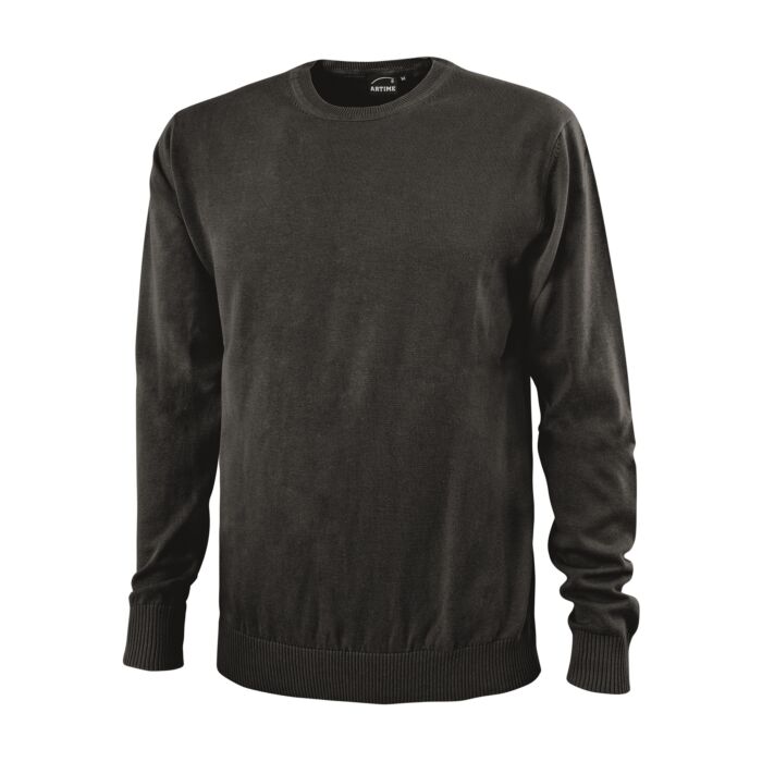 Rundhals-Pullover Baumwolle, schwarz, XL von Artime