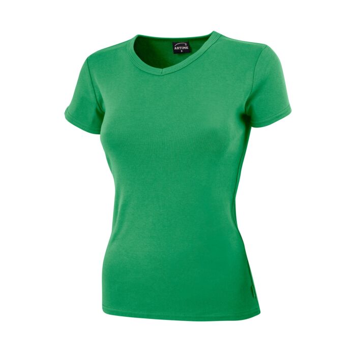 Schlichtes V-Neck Damen T-Shirt, reseda von Artime