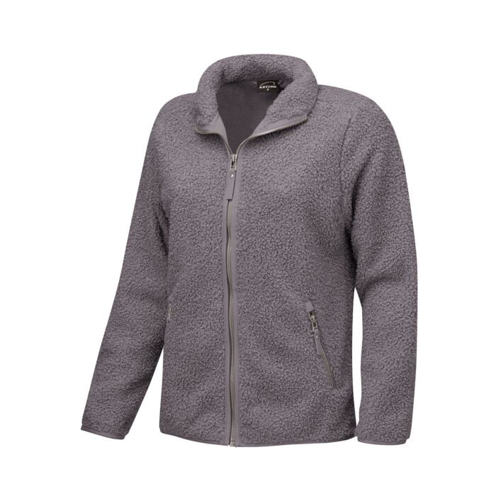 Sherpa Fleece Jacke Damen wärmend, graphit, XXL von Artime