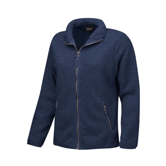 Sherpa Fleece Jacke Damen wärmend, navy, XXL von Artime