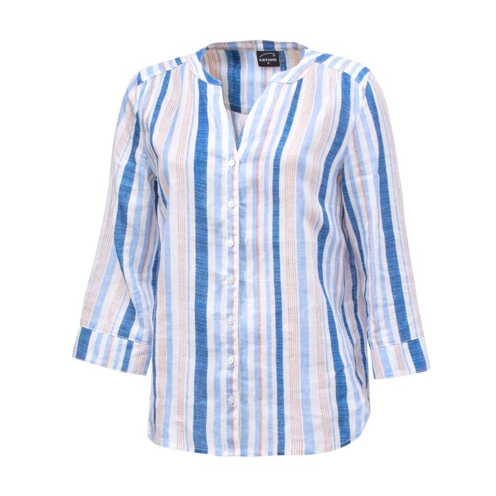 Sommerliche Leinen-Bluse blau von Artime