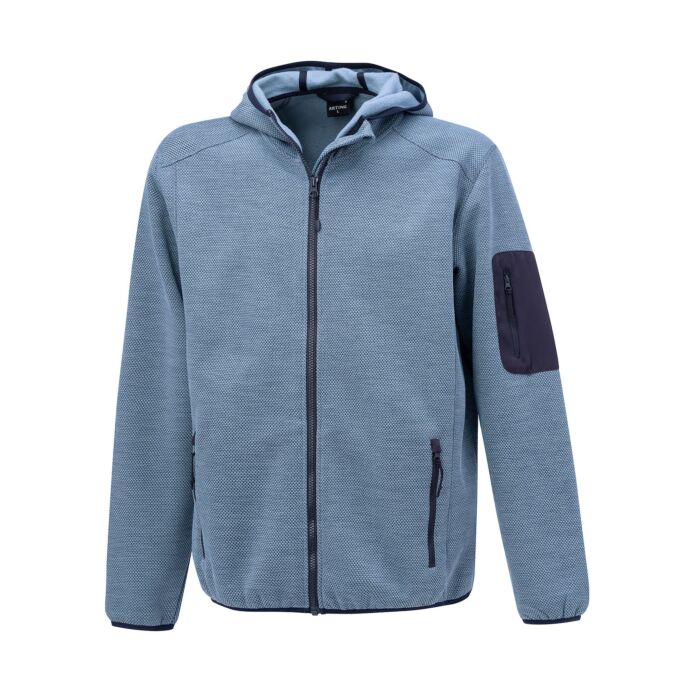 Sportive Fleece Jacke mit Kapuze, blau von Artime