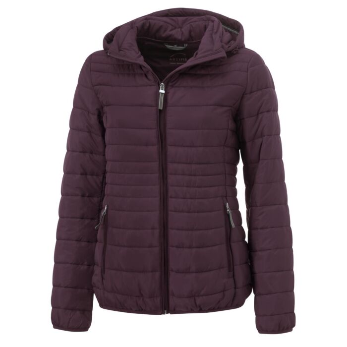 Steppjacke mit abnehmbarer Kapuze, bordeaux, 38 von Artime